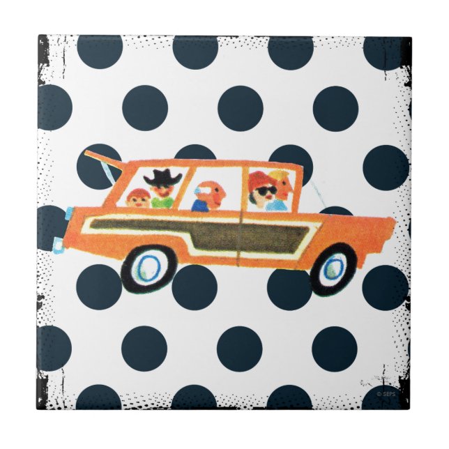 Azulejo De Cerâmica Atingindo a estrada aberta 4 (Frente)