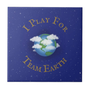 Azulejo De Cerâmica Ativismo Global "Toco Por Equipe Terra"