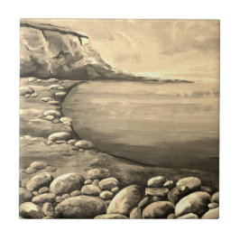 Azulejo De Cerâmica Atlantic Sea Coast Hand Painted