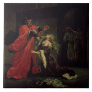 Azulejo De Cerâmica Ato mim, cena 3: Desdemona que ajoelha-se em seu