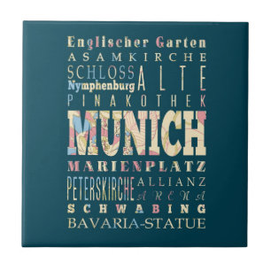 Azulejo De Cerâmica Atrações & lugares famosos de Munich, Alemanha