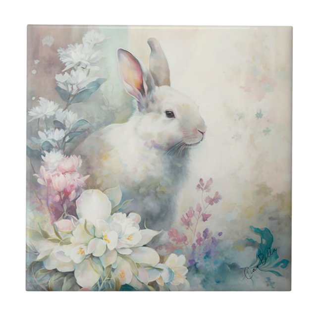 Azulejo De Cerâmica Atraso no tempo de páscoa (Frente)