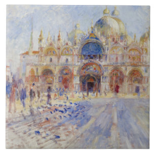 Azulejo De Cerâmica Auguste Renoir - a praça San Marco, Veneza