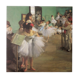 Azulejo De Cerâmica Aula de Dança por Degas, Impressionismo Antigo Bal