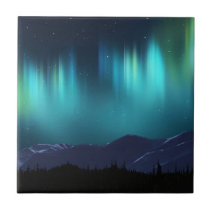 Azulejo De Cerâmica Aurora Borealis