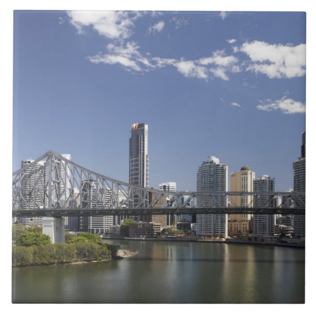 Azulejo De Cerâmica Austrália, Queensland, Brisbane, Story Bridge, (Frente)