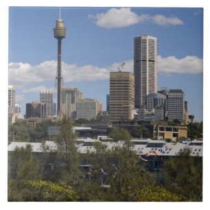 Azulejo De Cerâmica Austrália, Sydney, Potts Point. Horizonte de Sydne