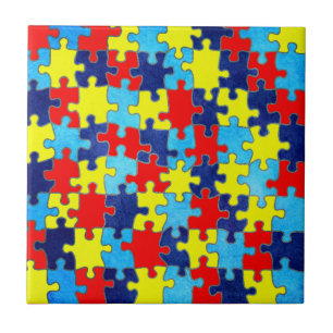 Azulejo De Cerâmica Autismo Awareness Quebra-cabeça por Shirley Taylo
