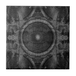 Azulejo De Cerâmica auto-falantes de música branca e preta