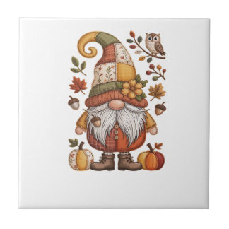 Azulejo De Cerâmica autumn gnome Classic T-Shirt.png