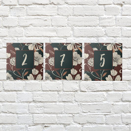 Azulejo De Cerâmica Autumn Noir Blossoms