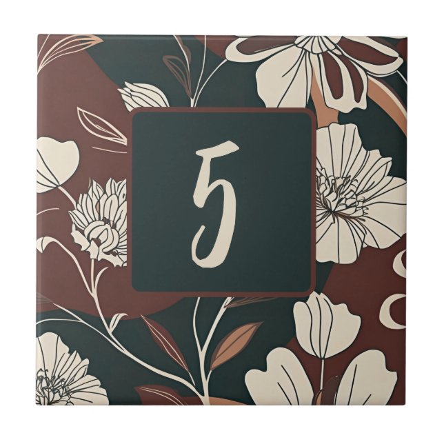 Azulejo De Cerâmica Autumn Noir Blossoms (Frente)