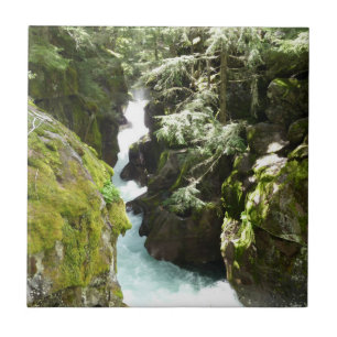 Azulejo De Cerâmica Avalanche Gorge II no Parque Nacional Glacier