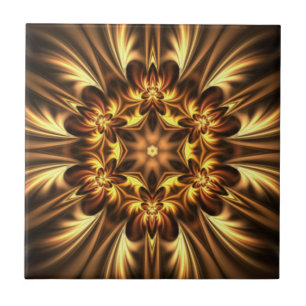 Azulejo De Cerâmica Avant-Garde ~ Dourado Russet Black 052 ~