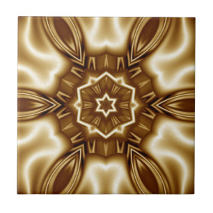 Azulejo De Cerâmica Avant-Garde ~ Dourado ~ Silk e Satin Parecem 03 B
