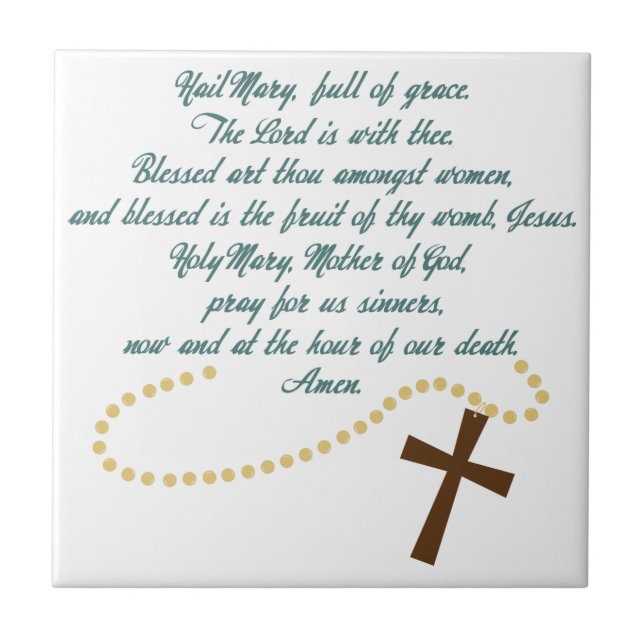 Azulejo De Cerâmica Ave Maria (Frente)