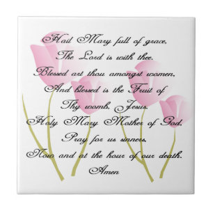 Azulejo De Cerâmica Ave Mary Prayer