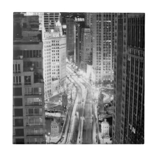Azulejo De Cerâmica Avenida norte de Michigan em Chicago após o