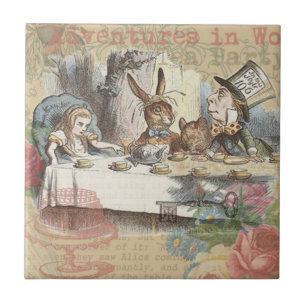 Azulejo De Cerâmica Aventuras de Alice no País das Maravilhas - Chá Ma