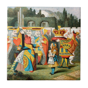Azulejo De Cerâmica Aventuras de Alice no País das Maravilhas Rainha d