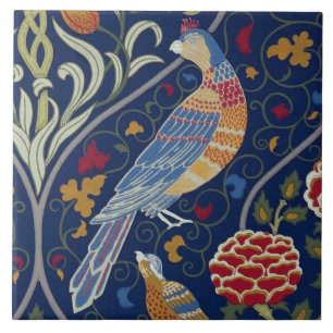 Azulejo De Cerâmica Aves e Flores, William Morris
