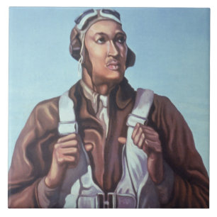 Azulejo De Cerâmica Aviadores negros: Serviço Militar de Combate WW2 d