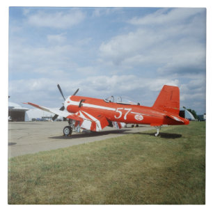 Azulejo De Cerâmica avião F2G-1D Super Corsair no show aéreo em