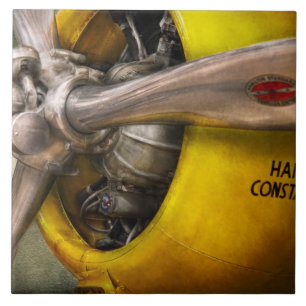 Azulejo De Cerâmica Avião - Piloto - Hélice - Twin Wasp
