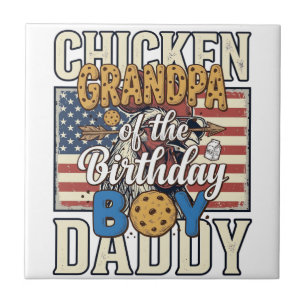 Azulejo De Cerâmica Avô do Menino do Aniversário Biscoito Leite Camisa