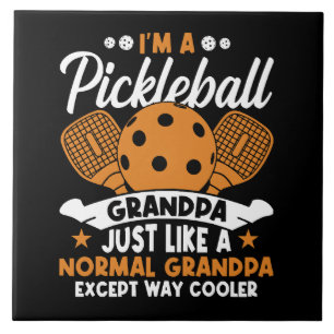 Azulejo De Cerâmica Avô Jogador de Pickleball Legal