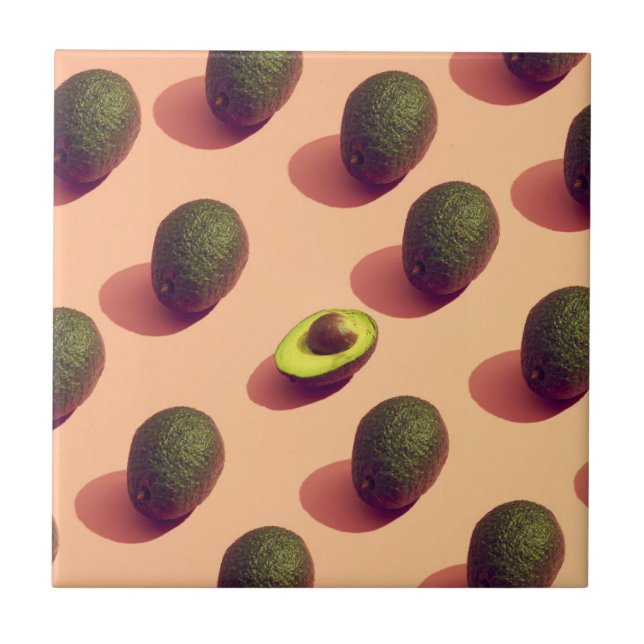 Azulejo De Cerâmica Avocado Fruta Potrait (Frente)