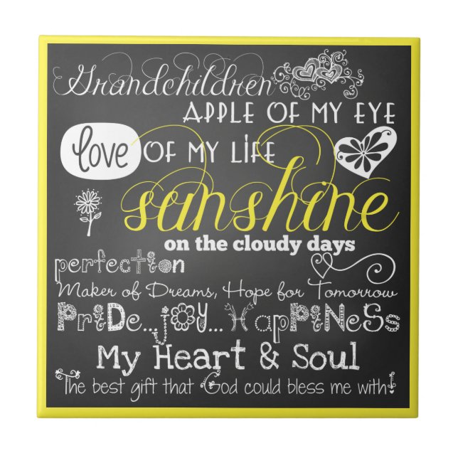 Azulejo De Cerâmica Avós amam e inspiram mosaicos cerâmicos (Frente)