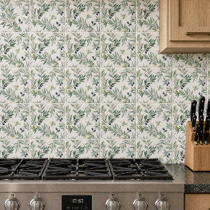 Azulejo De Cerâmica Azeite Francês Country Watercolor Verde Salvia