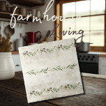 Azulejo De Cerâmica Azeitona e ramos Florais Flores Russos<br><div class="desc">Glândulas de aquarelas russas. Flores de oliveira neste padrão misto. Combine e combine com outros azulejos para criar o seu aspecto perfeito. 100% de satisfação do cliente com o "Zazzle" todos os dias.</div>