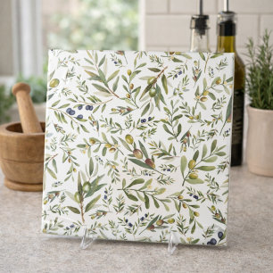 Azulejo De Cerâmica Azeitona Verde Água-marinha Francês Country Chic