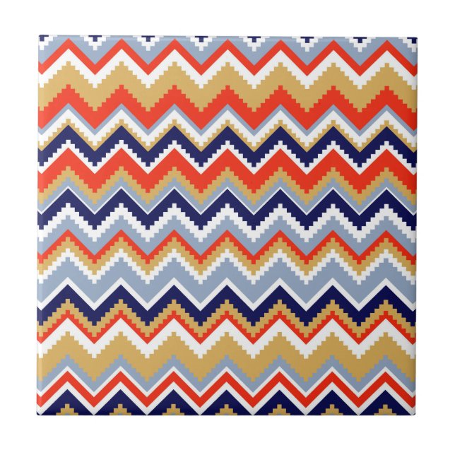 Azulejo De Cerâmica Aztec Chevron nº 11 @ VictoriaShaylee (Frente)