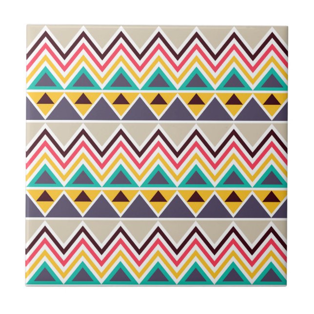 Azulejo De Cerâmica Aztec Chevron nº 5 @ VictoriaShaylee (Frente)