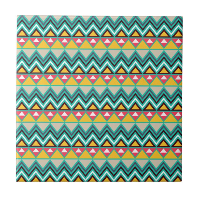 Azulejo De Cerâmica Aztec Chevron nº 6 @ VictoriaShaylee (Frente)