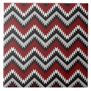 Azulejo De Cerâmica Aztec cinza preto