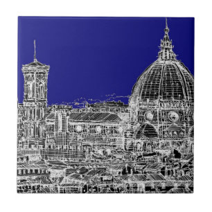 Azulejo De Cerâmica Azuis marinhos de Florença