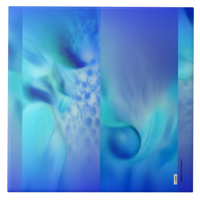 Azulejo De Cerâmica Azul (Frente)