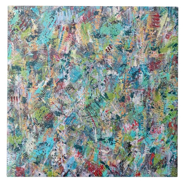 Azulejo de cerâmica azul 6 x 6 (Frente)