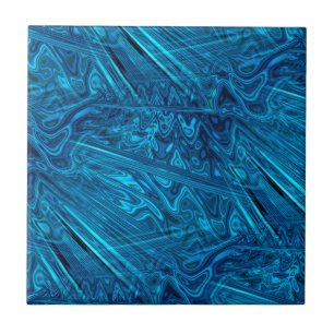 Azulejo De Cerâmica Azul Abalone Paua Fractal Mãe Pérola
