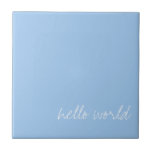Azulejo De Cerâmica Azul-bebê personalizado<br><div class="desc">O azul-bebê é uma cor pálida do azure,  uma das cores pastel. O primeiro uso gravado de azul bebê como nome em inglês foi em 1892.</div>
