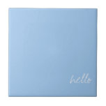 Azulejo De Cerâmica Azul-bebê personalizado<br><div class="desc">O azul-bebê é uma cor pálida do azure,  uma das cores pastel. O primeiro uso gravado de azul bebê como nome em inglês foi em 1892.</div>