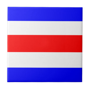 Azulejo De Cerâmica Azul branco vermelho de Charlie