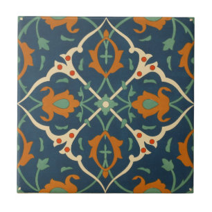 Azulejo De Cerâmica Azul cerâmico decorativo da arte do vintage 1884