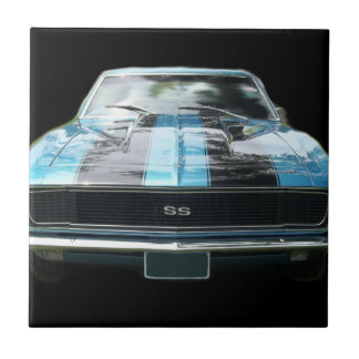 Azulejo De Cerâmica Azul-céu SS Camaro com listras pretas