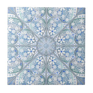Azulejo De Cerâmica Azul claro-azulado cerâmico