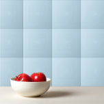 Azulejo De Cerâmica Azul claro turvo sólido de cor simples<br><div class="desc">Design azul claro turvo sólido de cor simples.</div>